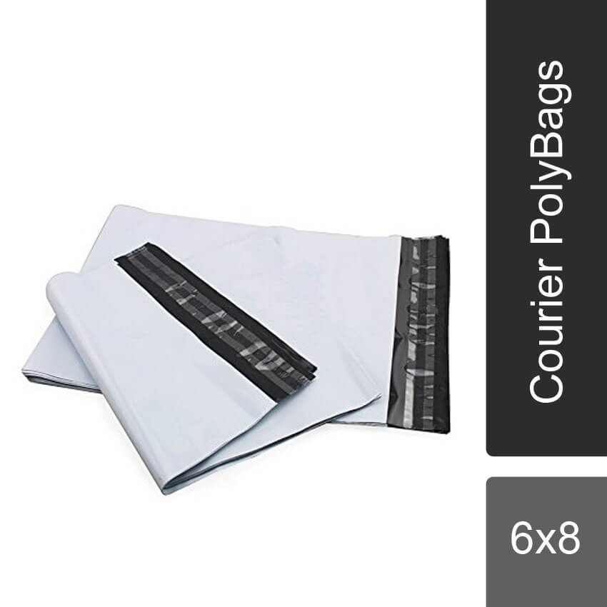 Packing Material : Courier Poly Bags Tamper Proof with POD Jacket 6x8, 500 Bags